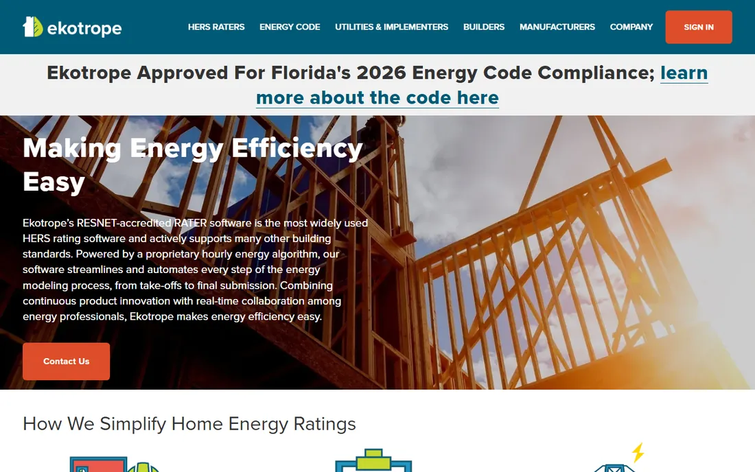 Ekotrope homepage