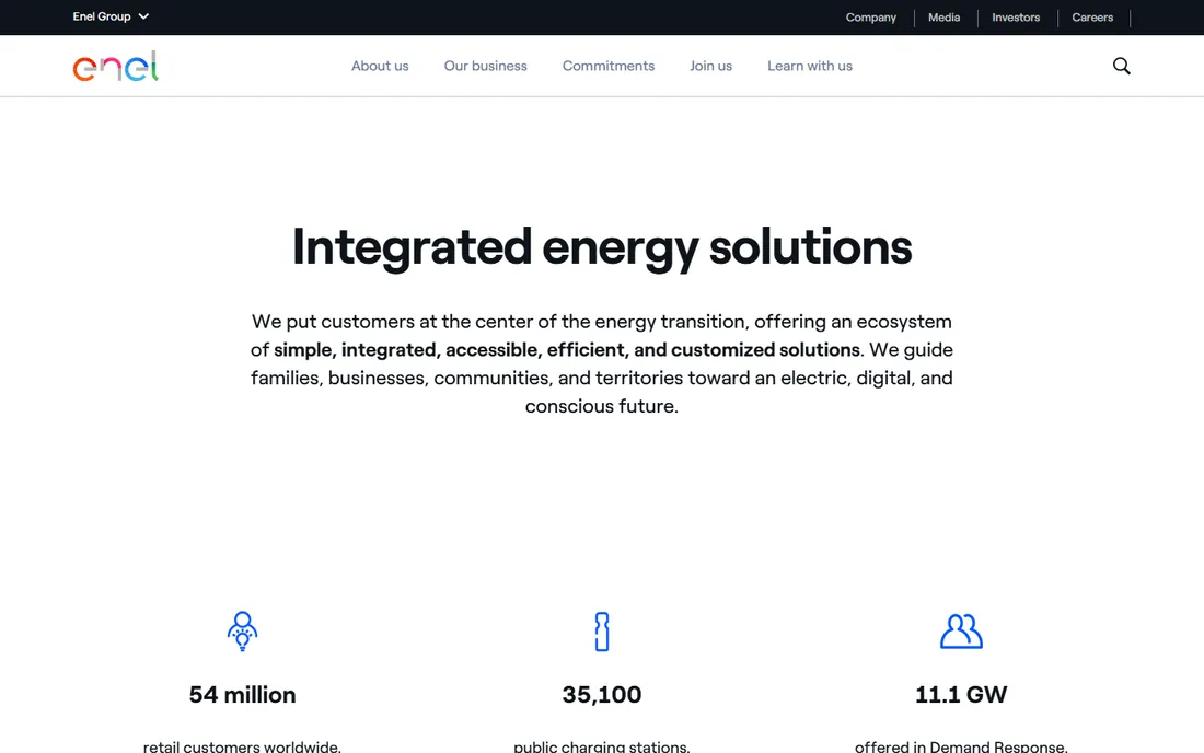 Enel X homepage