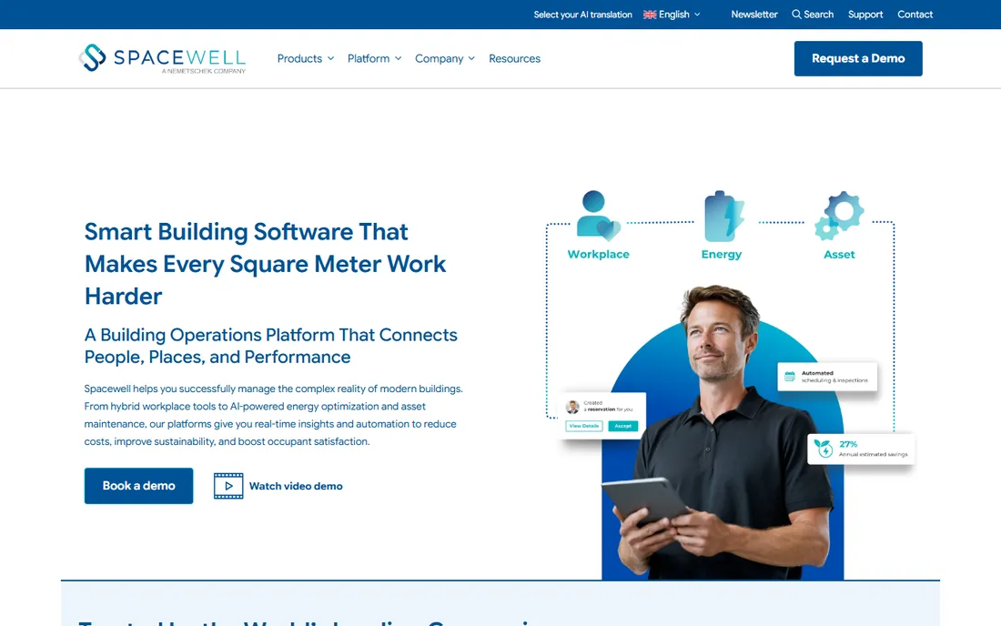 Spacewell Energy homepage
