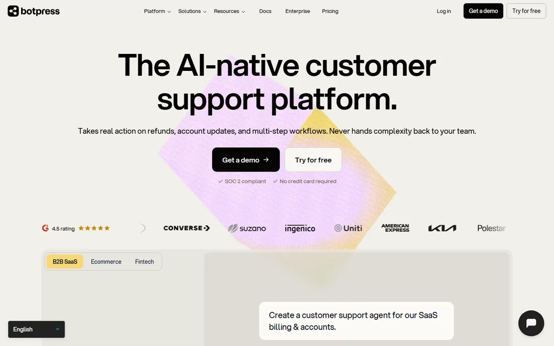 Botpress homepage