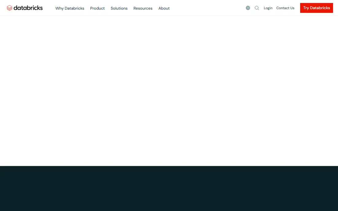 Databricks homepage