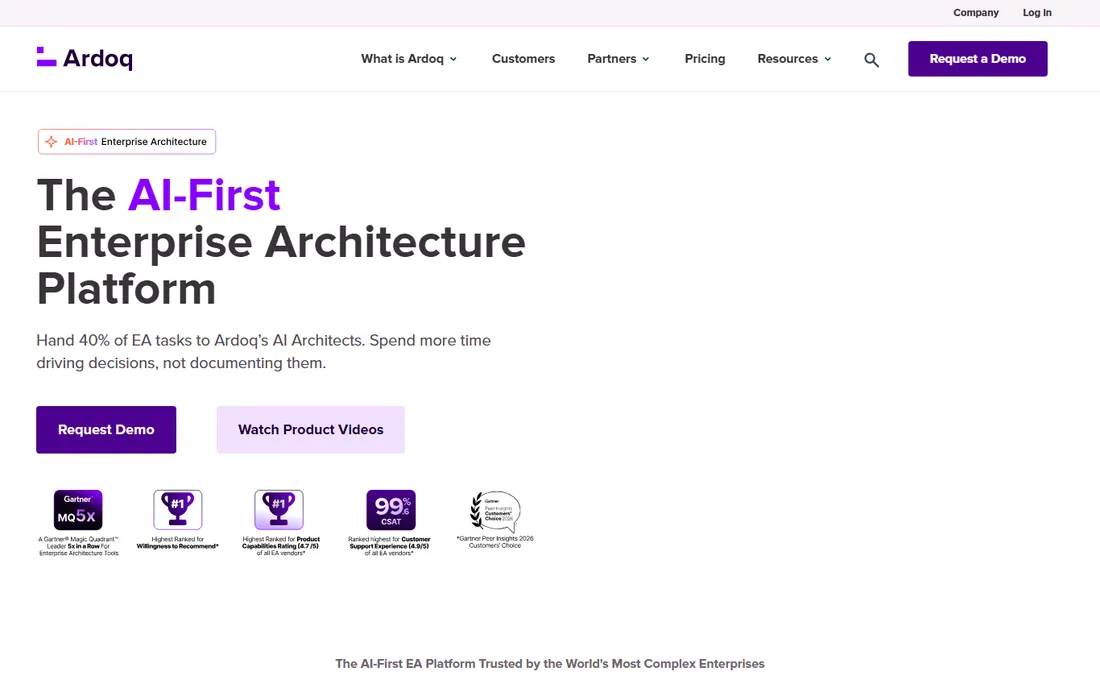 Ardoq homepage