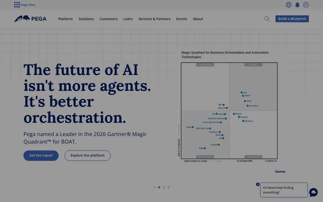 Pega homepage