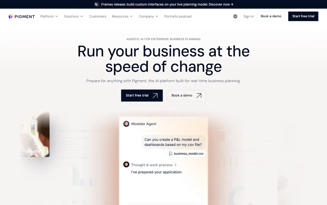 Pigment homepage