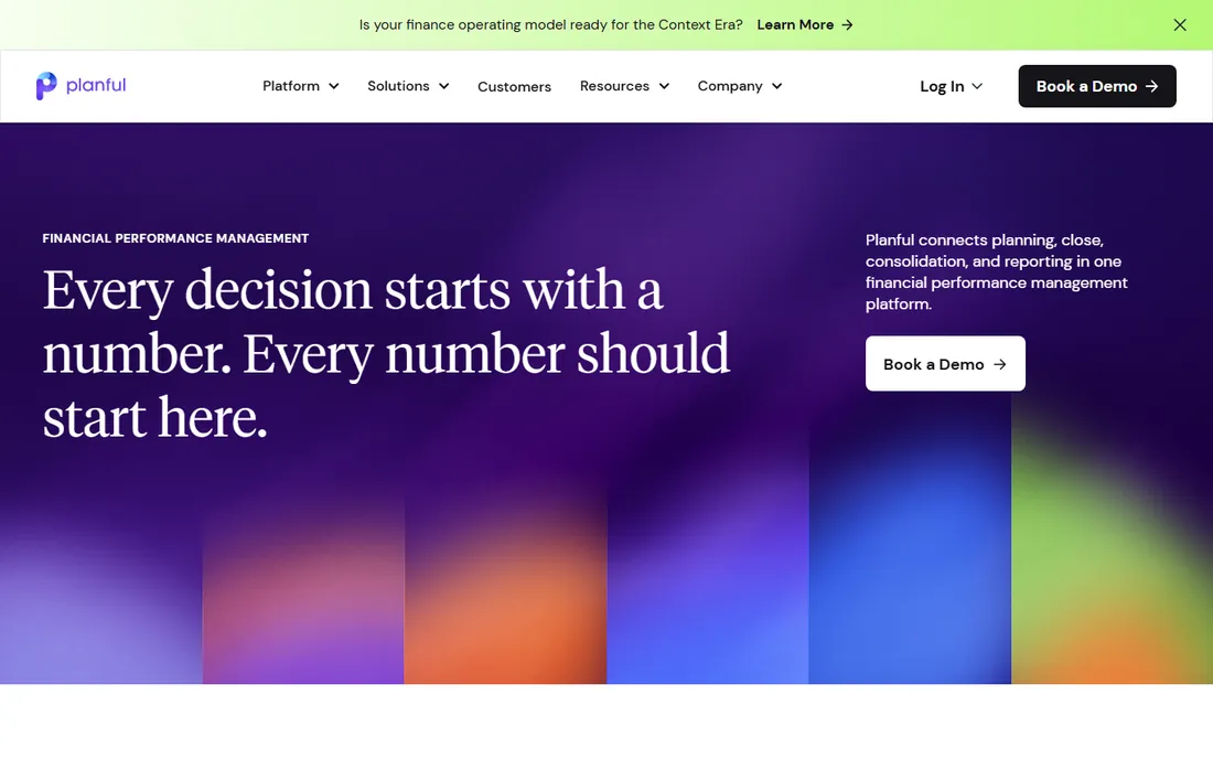 Planful homepage