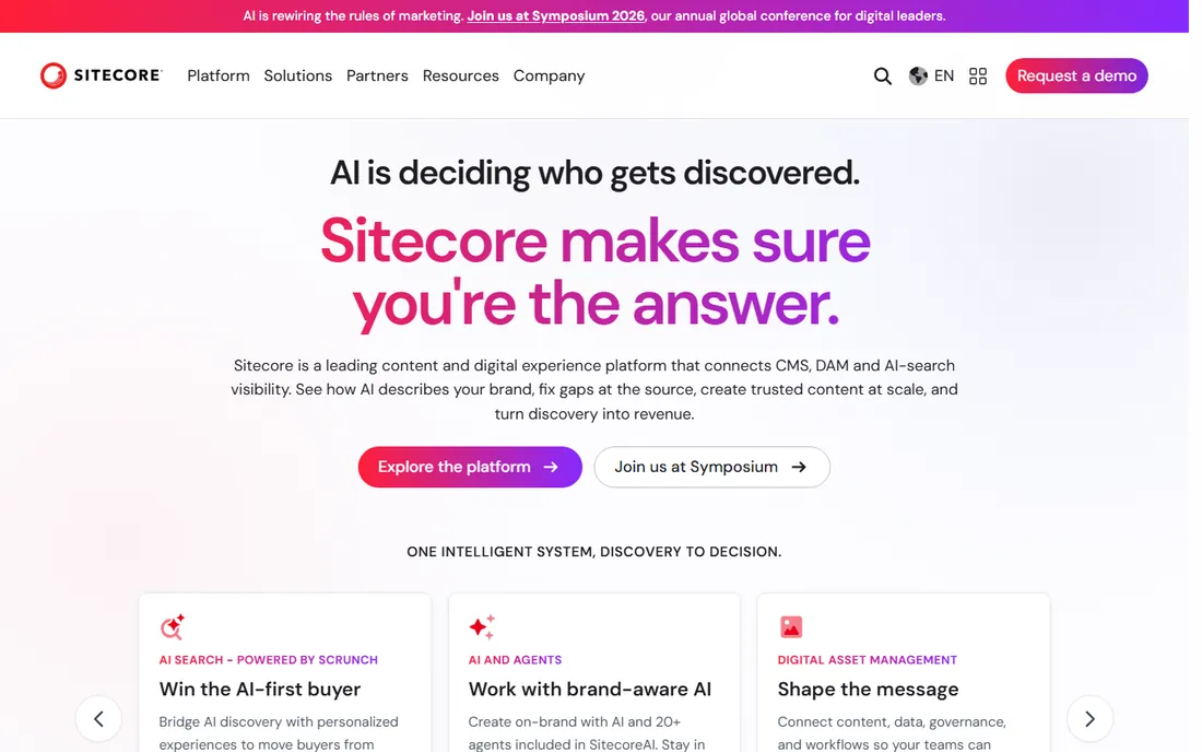 Sitecore homepage