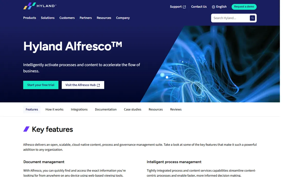 Alfresco homepage