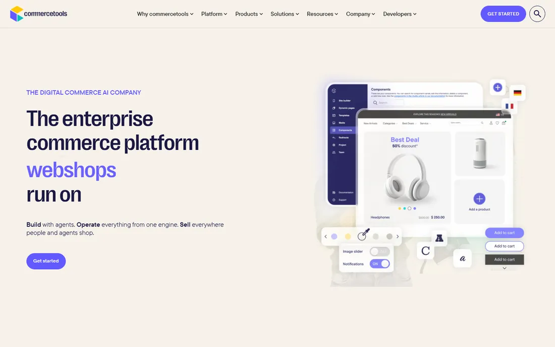 commercetools homepage