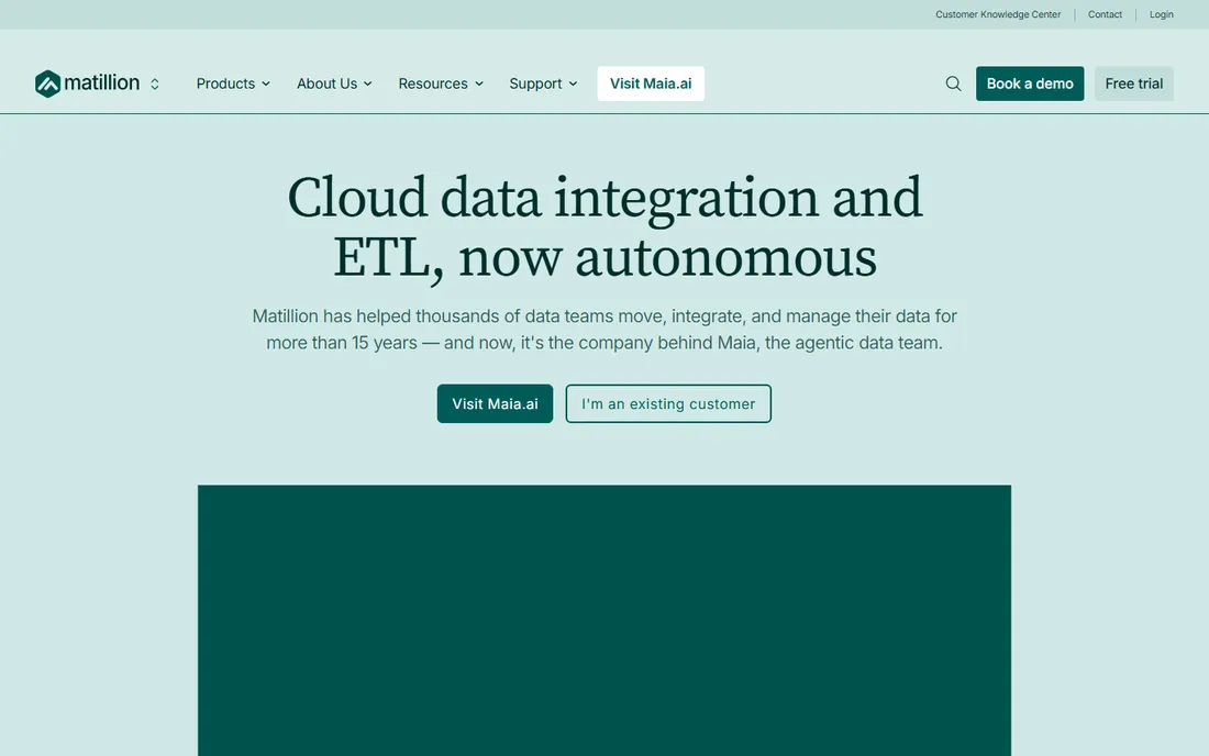 Matillion homepage