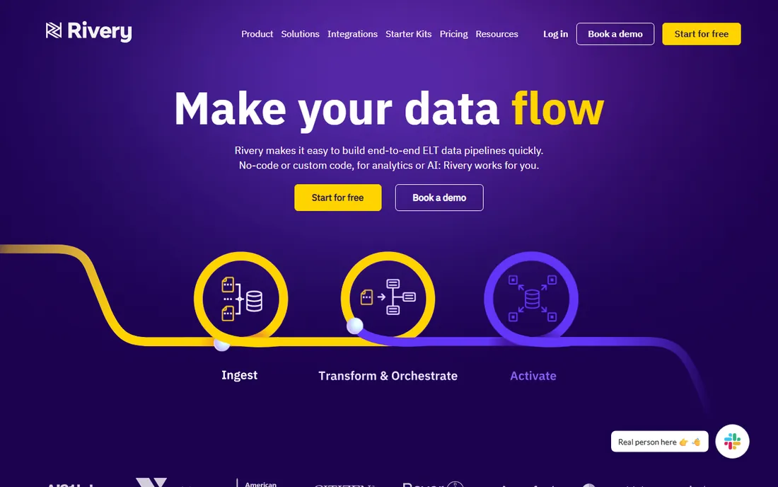 Rivery homepage