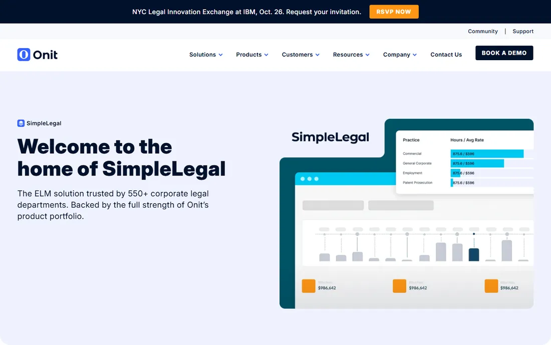 SimpleLegal homepage
