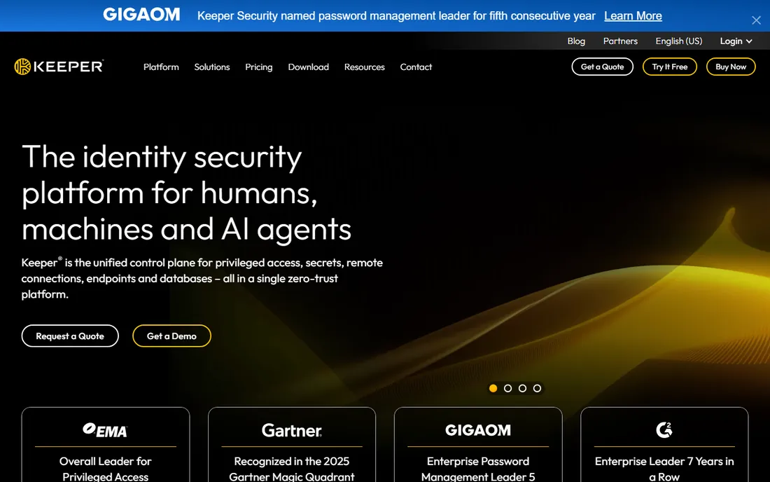 Keeper homepage