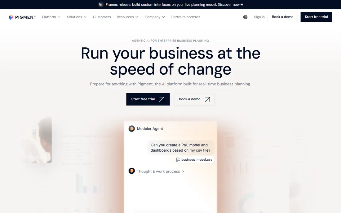 Pigment homepage