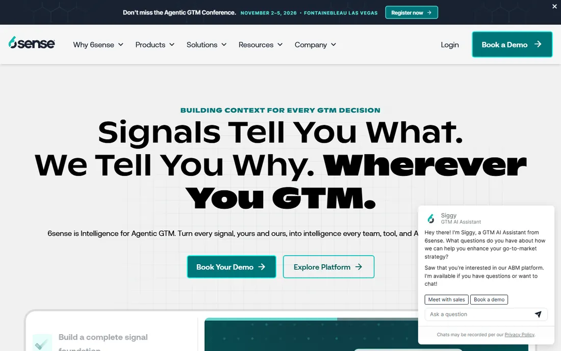 6sense homepage