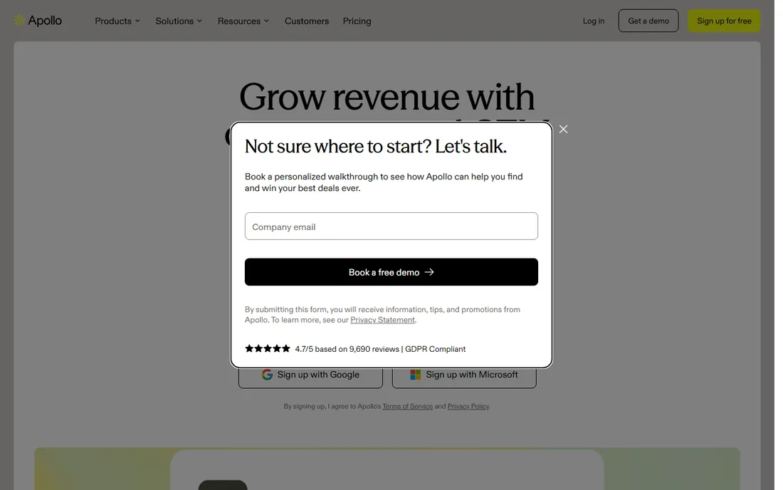 Apollo homepage