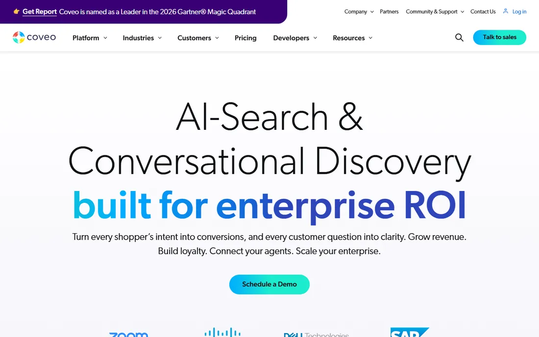 Coveo homepage
