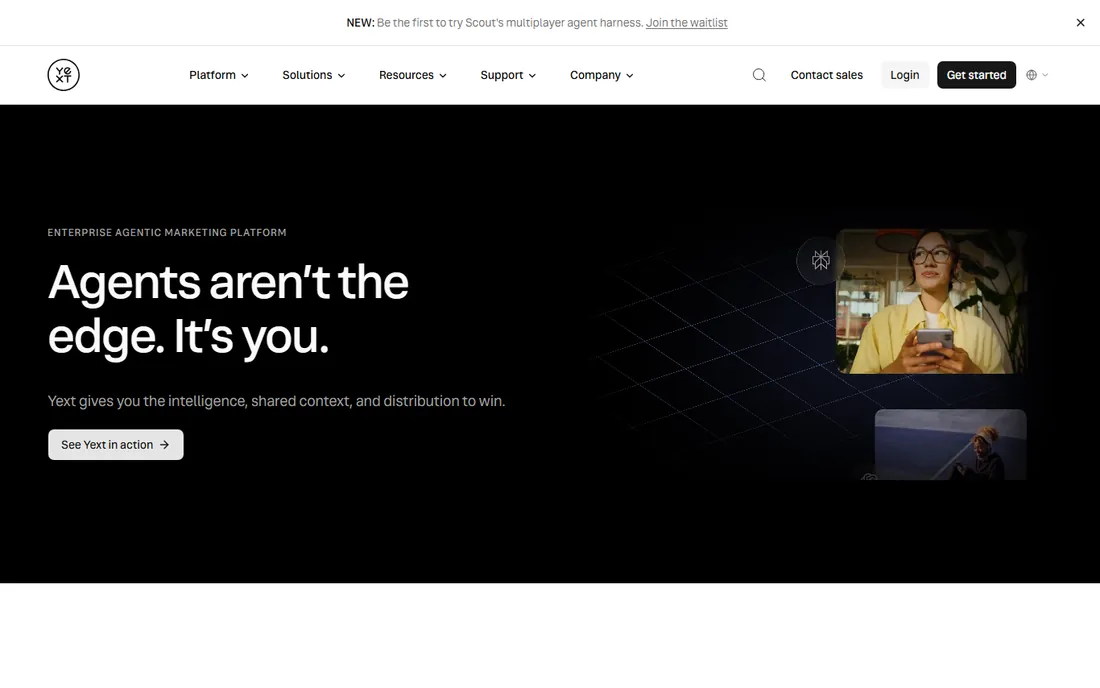 Yext homepage