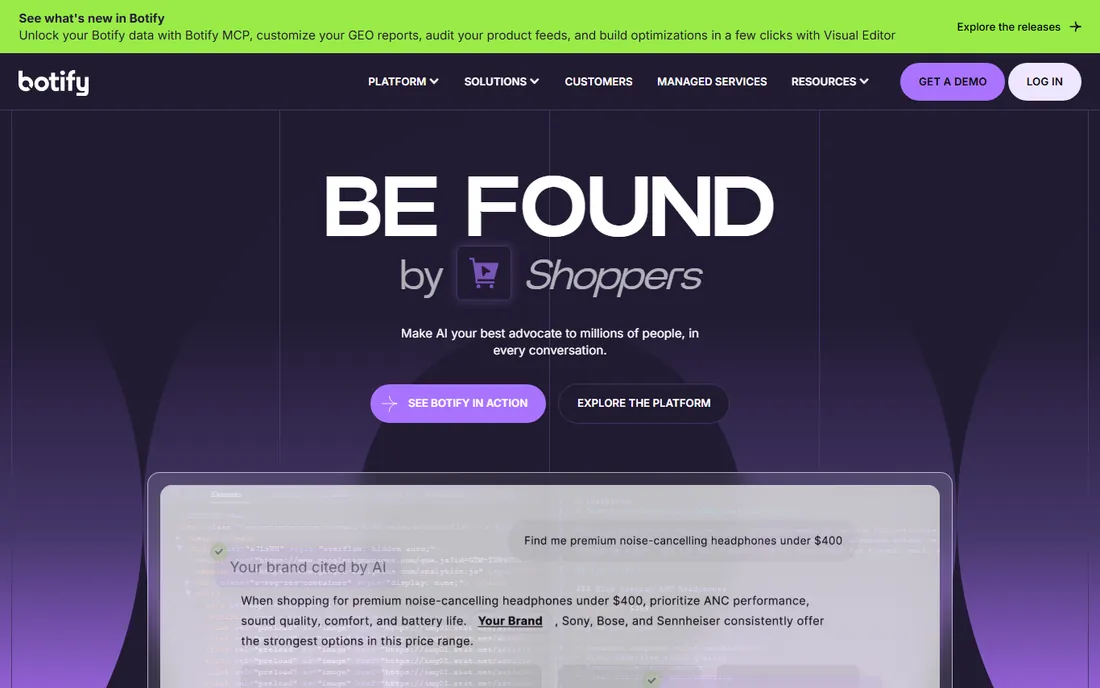Botify homepage