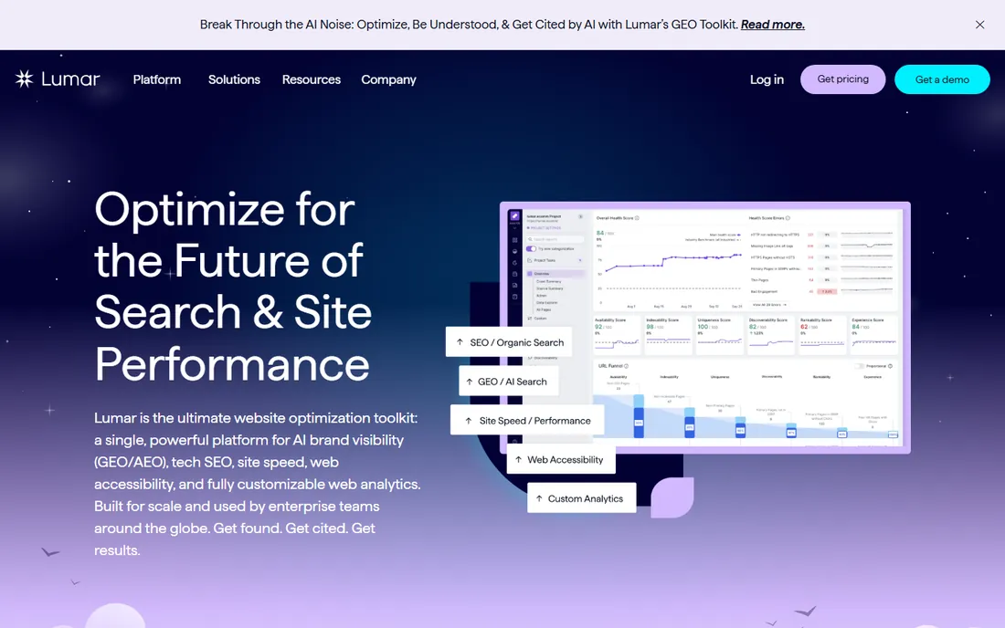 Lumar homepage