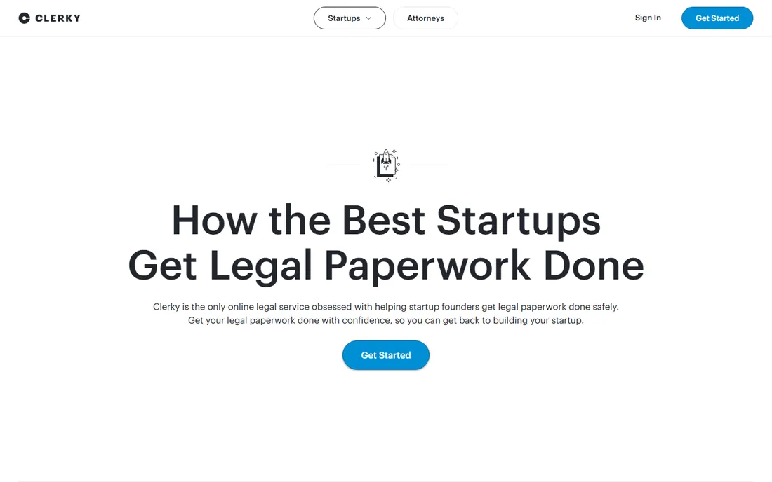 Clerky homepage