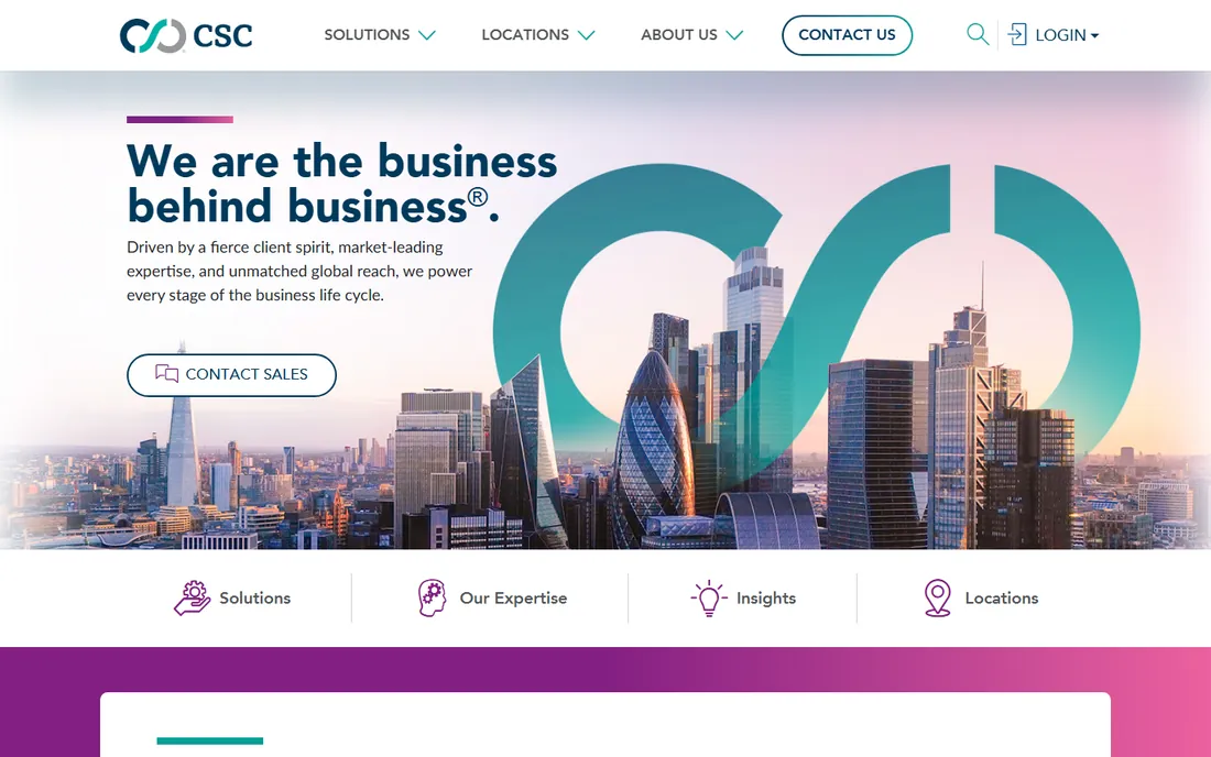 CSC Entity Management homepage