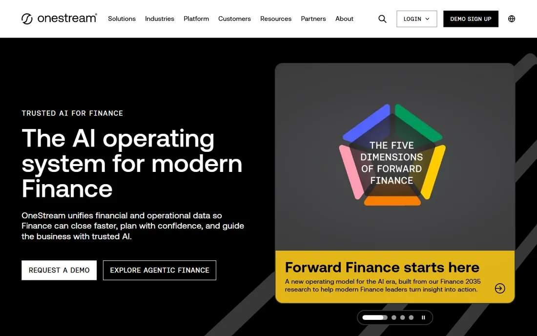OneStream homepage