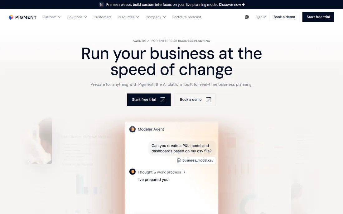 Pigment homepage