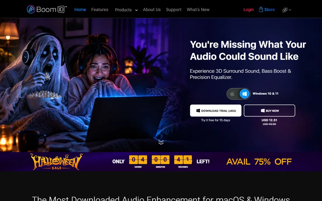 Boom 3D homepage