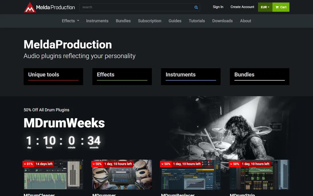 MeldaProduction MEqualizer homepage