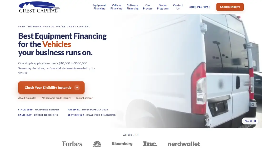 Crest Capital homepage