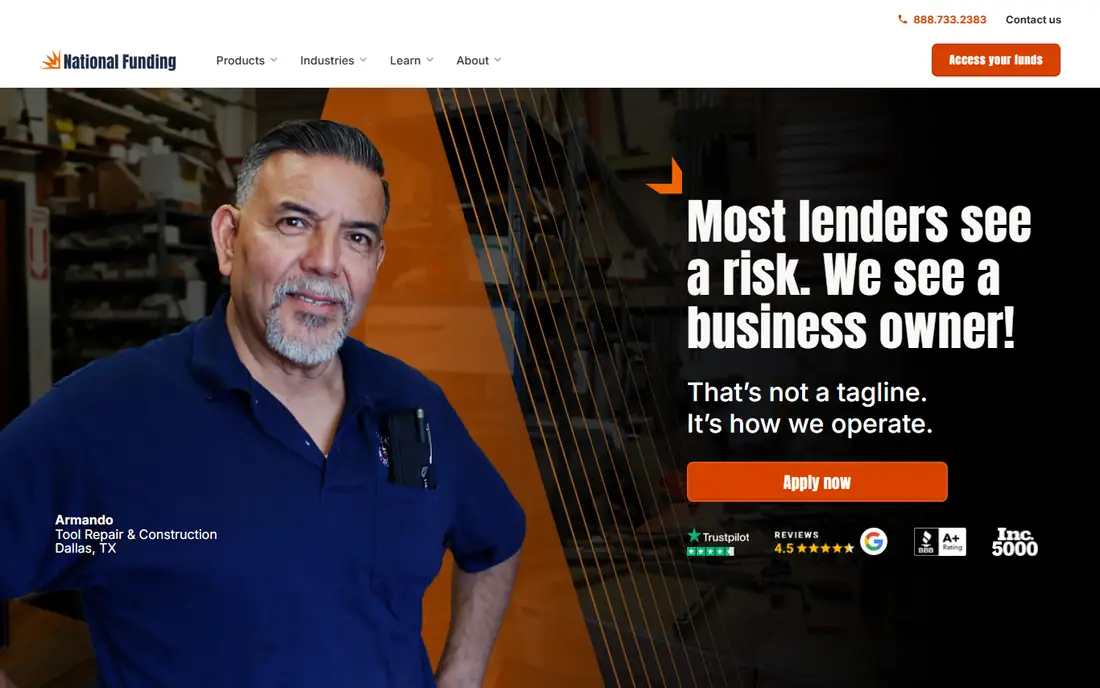 National Funding homepage