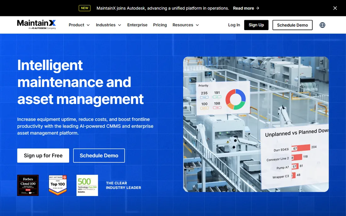 MaintainX homepage