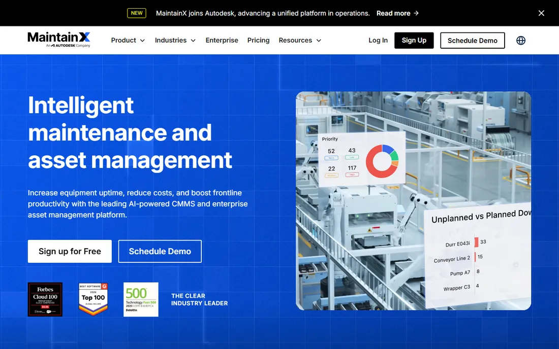 MaintainX homepage
