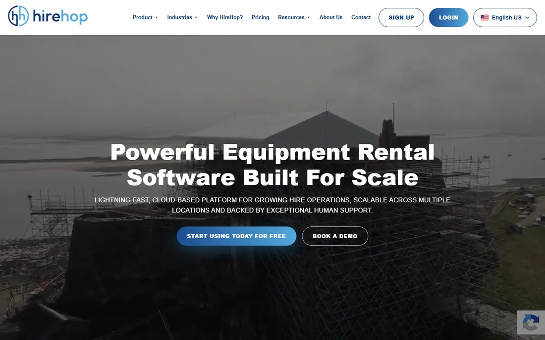 HireHop homepage