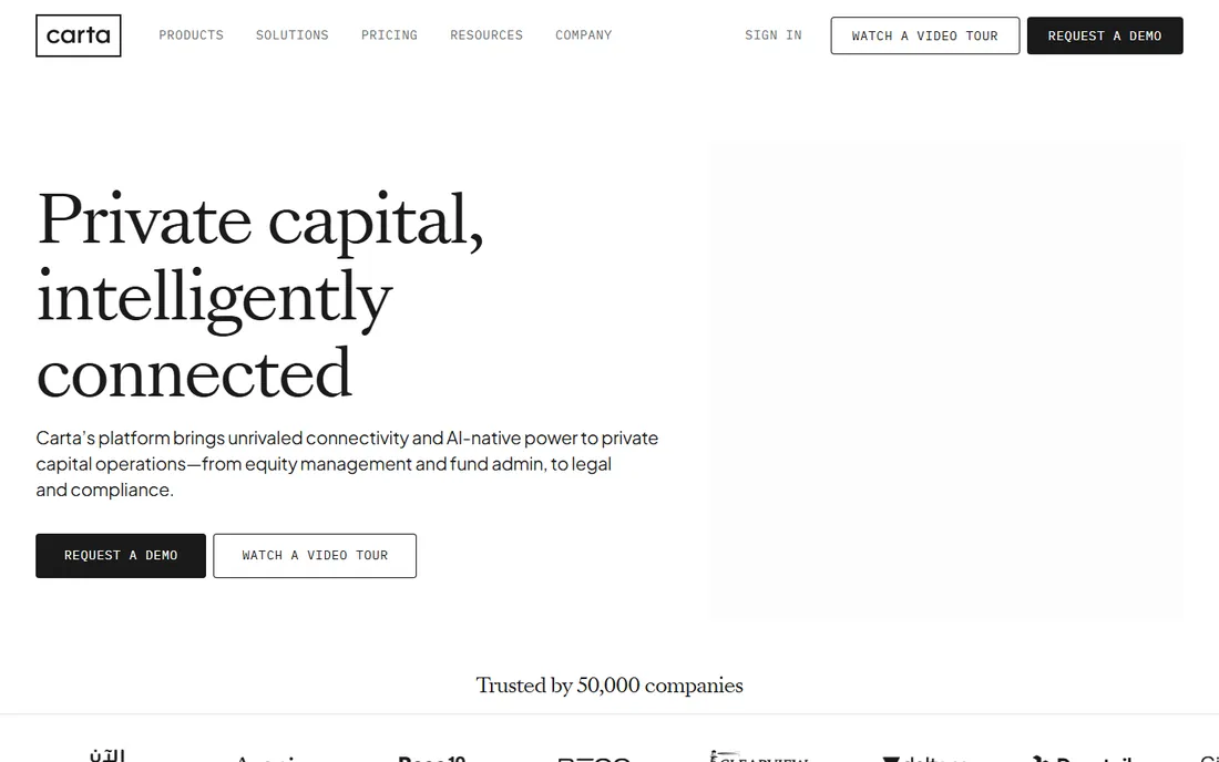 Carta homepage
