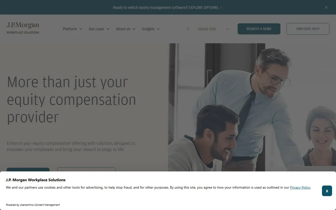 J.P. Morgan Workplace Solutions homepage
