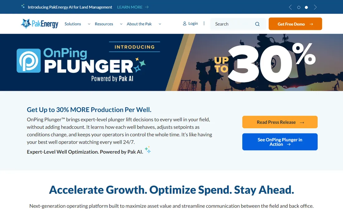 PakEnergy homepage
