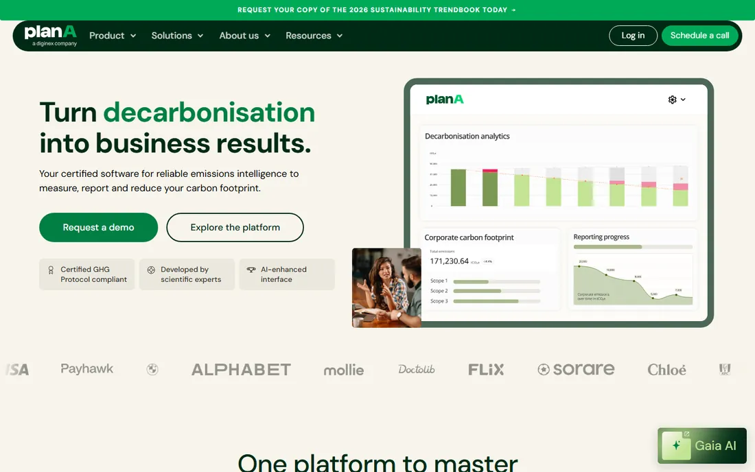 Plan A homepage