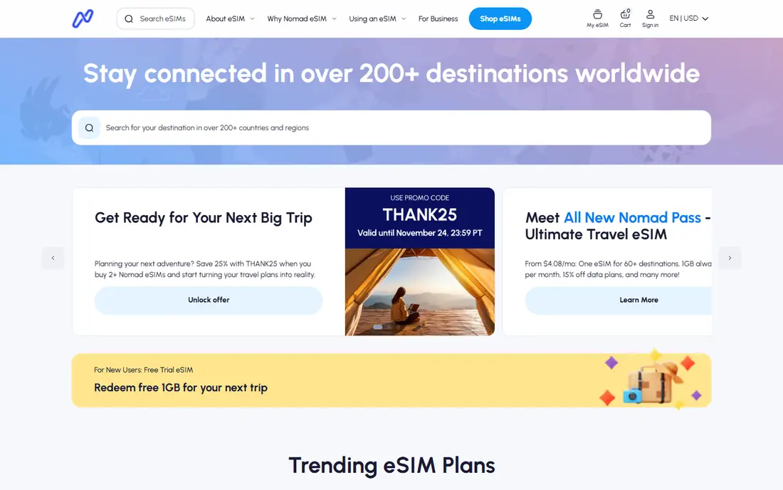 Nomad homepage