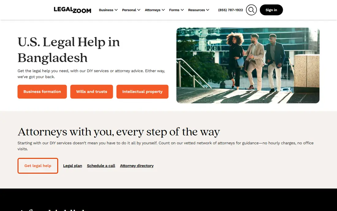 LegalZoom homepage