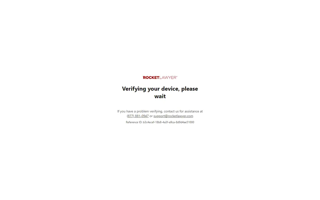 Rocket Lawyer homepage