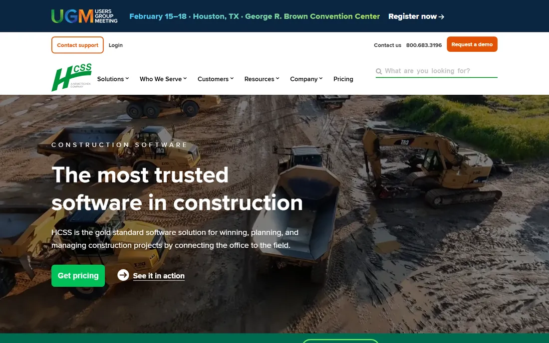 HCSS HeavyBid homepage