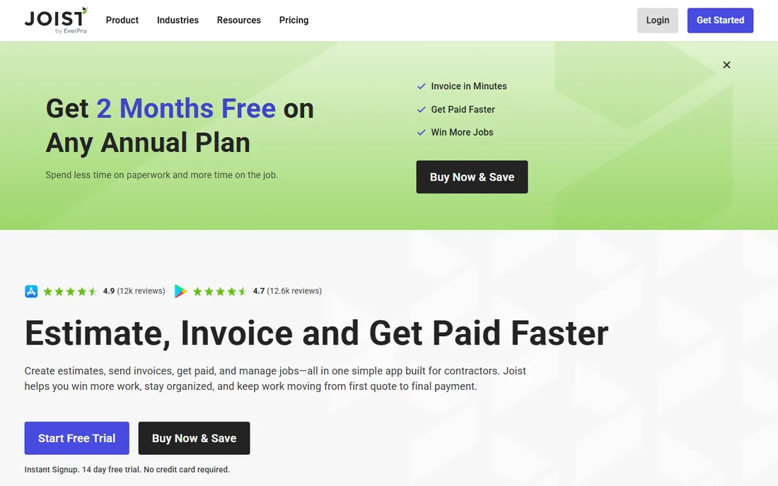 Joist homepage