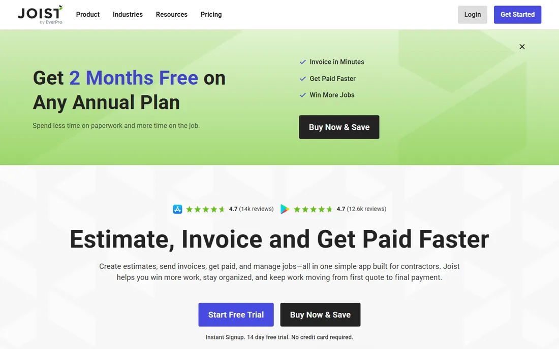 Joist homepage
