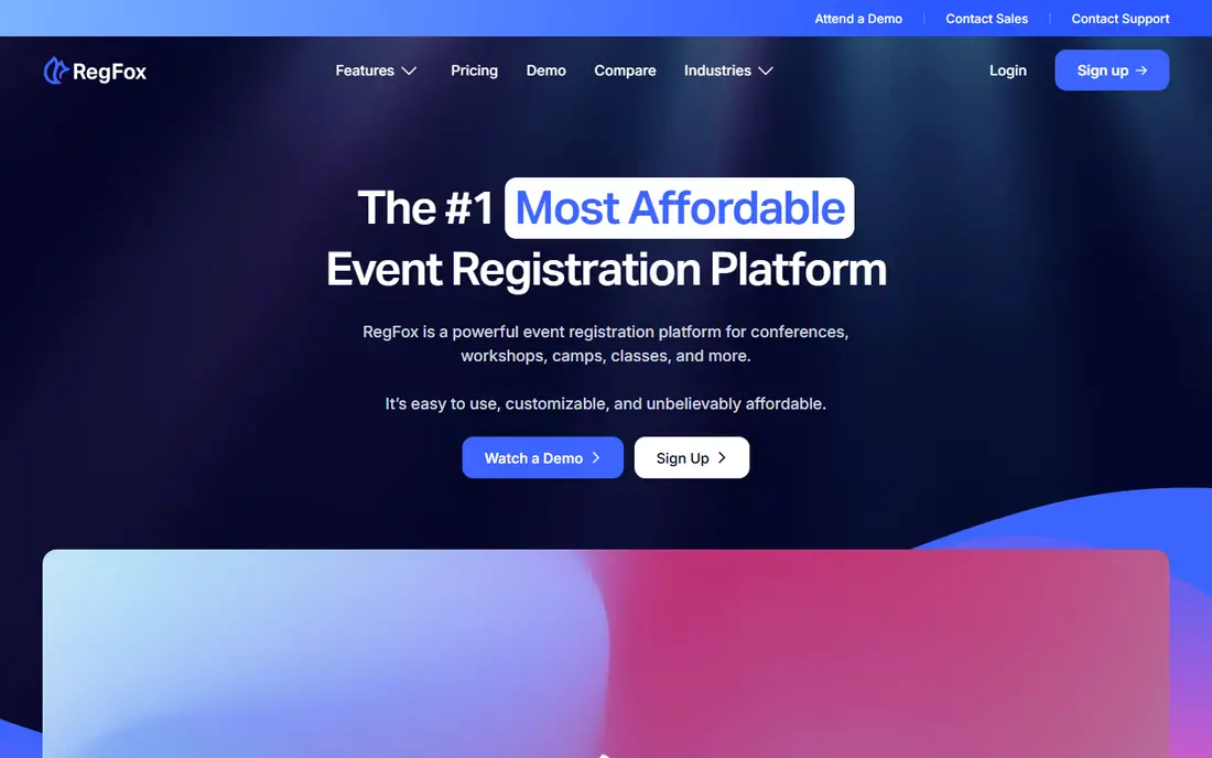 RegFox homepage