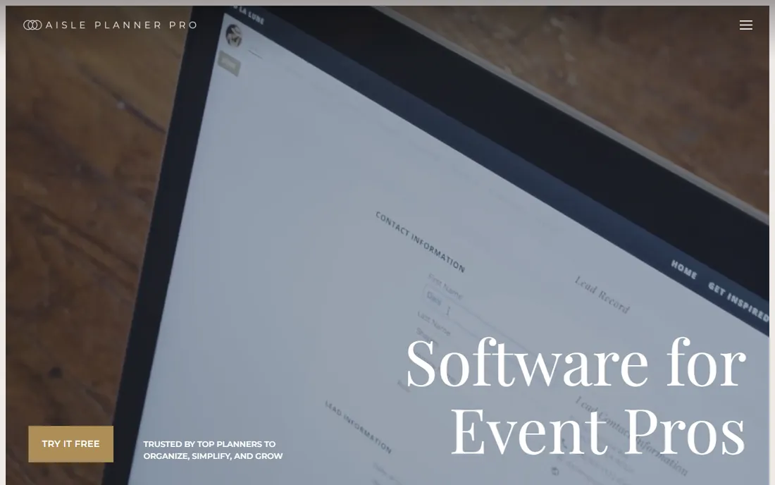 Aisle Planner homepage