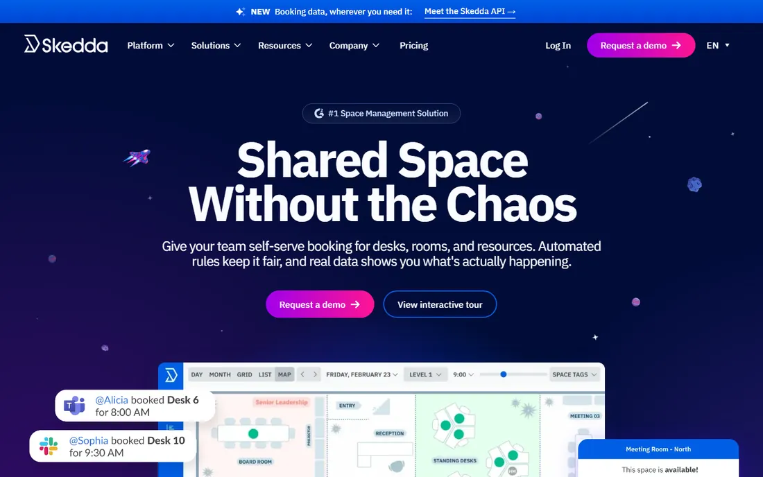 Skedda homepage