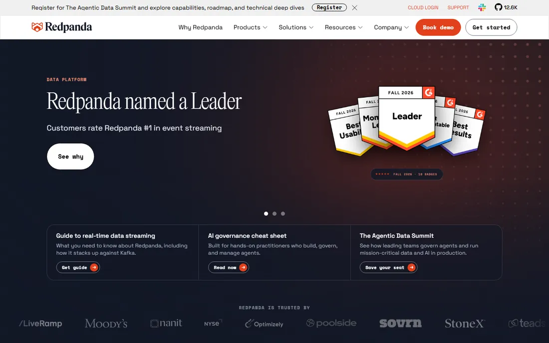 Redpanda homepage