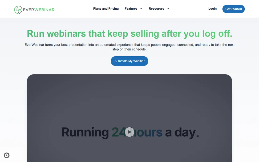 EverWebinar homepage