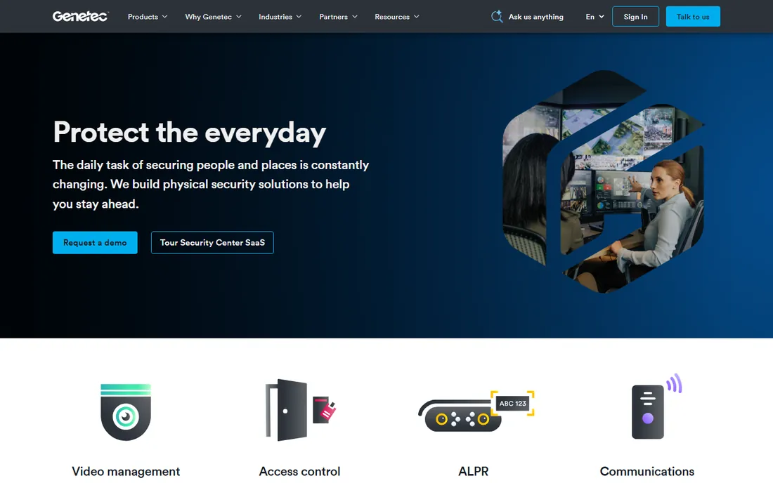 Genetec Clearance homepage